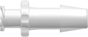 Female Luer Thread Style to 300 Series Barb 1/4" (6.4 mm) ID Tubing Animal-Free Natural Polypropylene