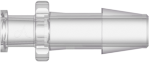 Female Luer Thread Style to 300 Series Barb 1/4" (6.4 mm) ID Tubing Natural Kynar PVDF