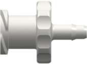 Female Luer Thread Style to 400 Series Barb 3/32" (2.4 mm) ID Tubing White Nylon