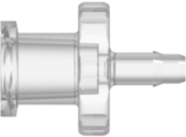 Female Luer Thread Style to 400 Series Barb 3/32" (2.4 mm) ID Tubing Natural Kynar PVDF