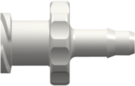 Female Luer Thread Style to 400 Series Barb 1/8" (3.2 mm) ID Tubing White Nylon