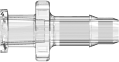 Female Luer Thread Style to 400 Series Barb 3/16" (4.8 mm) ID Tubing Clear Polycarbonate