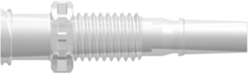 Female Luer Thread Style Panel Mount to Male Luer Use with FSLLR Lock Ring Animal-Free Natural Polypropylene