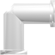 Female Luer Thread Style Elbow Animal-Free Natural Polypropylene