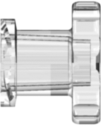 Female Luer Thread Style Cap Clear Polycarbonate
