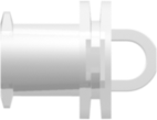 Female Luer Lug Style Cap with Tether Loop Animal-Free Natural Polypropylene