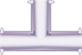 Female Luer Lug Style Tee Rad. Stable Polycarbonate