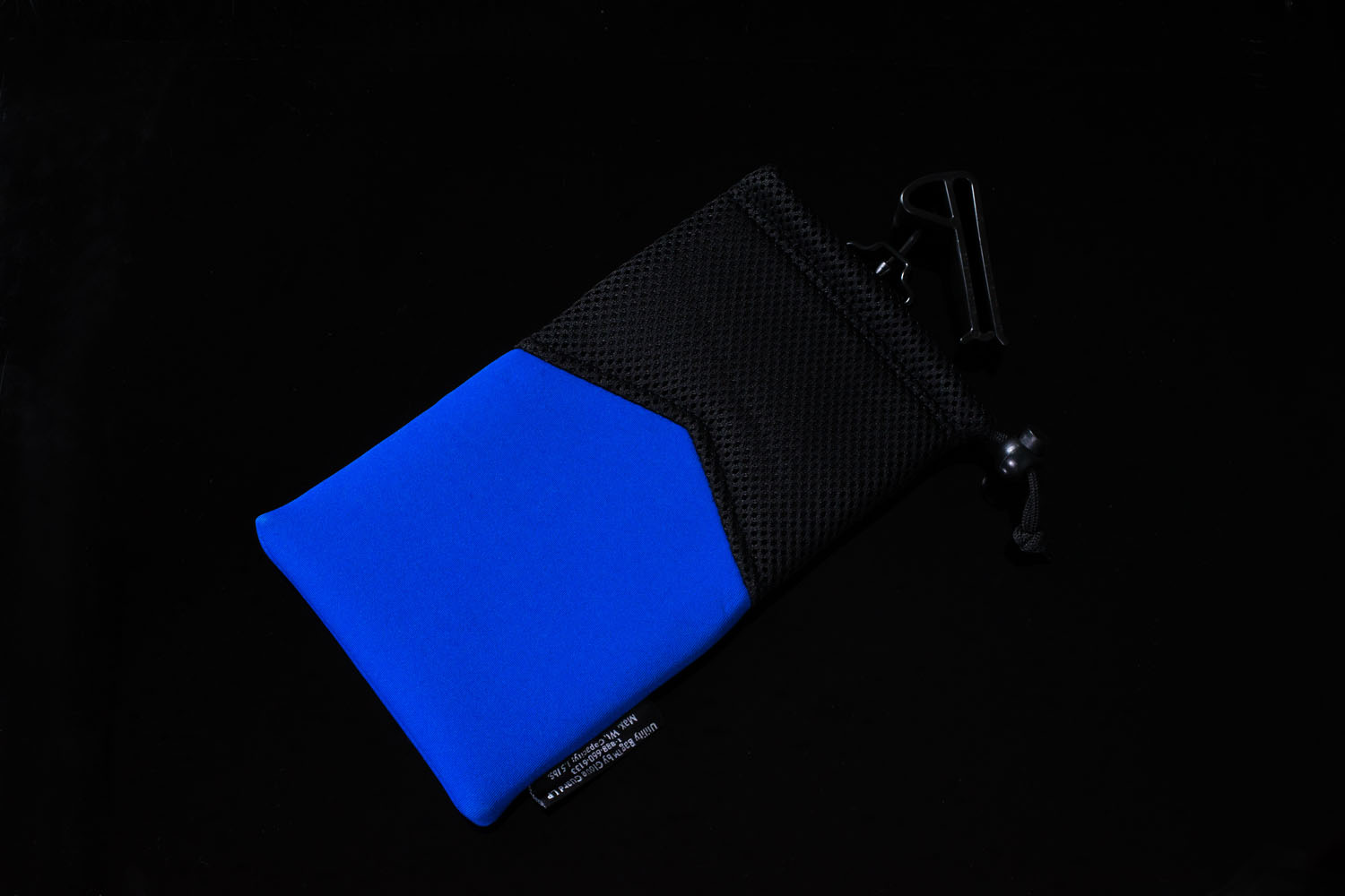 小袋ホルダー 巾着袋付き フックタイプ 黒/青