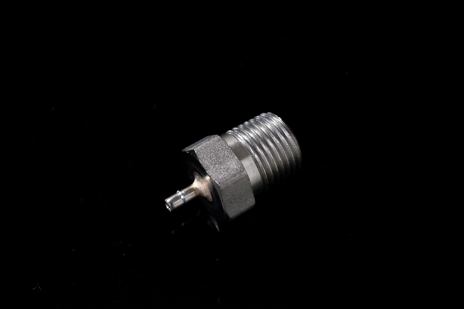 ステン1/8-27NPTオスネジ付きストレートアダプター 軟質チューブ内径1.5mm ～ 1/16"