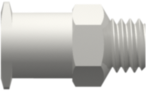 Female Luer Lug Style with 1/4" Hex to 10-32 UNF Thread White Nylon
