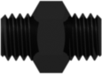 10-32 UNF Thread Coupler with 1/4" Hex Black Nylon