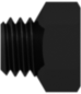 10-32 UNF Thread Plug with 1/4" Hex Animal-Free Black PP