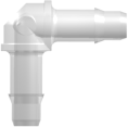 Elbow Tube Fitting with 400 Series Barbs 3/32" (2.4 mm) ID Tubing Animal-Free Natural Polypropylene