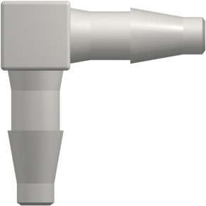 Elbow Tube Fitting with Classic Series Barbs 3/16" (4.8 mm) ID Tubing White Nylon