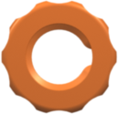1/4-28 UNF Panel Mount Lock Nut (For use with FTLLB or FTLB panel mount fittings) Orange Nylon