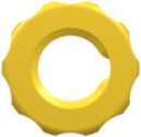 1/4-28 UNF Panel Mount Lock Nut (For use with FTLLB or FTLB panel mount fittings) Yellow Nylon