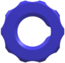 1/4-28 UNF Panel Mount Lock Nut (For use with FTLLB or FTLB panel mount fittings) Blue Nylon