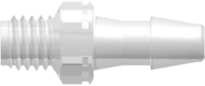 M5x.8 Thread with 1/4" Hex to 200 Series Barb 1/8" (3.2 mm) ID Tubing Animal-Free Natural Polypropylene
