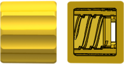 Male Luer Lock Ring (For use with MTLP or LC23) Yellow Nylon