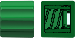 Male Luer Lock Ring (For use with MTLP or LC23) Green Nylon