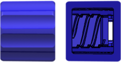 Male Luer Lock Ring (For use with MTLP or LC23) Blue Nylon