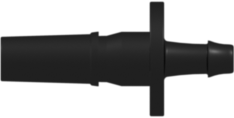 Male Luer to 500 Series Barb 3/32" (2.4 mm) ID Tubing (May be used with separate rotating lock ring; FSLLR) Animal-Free Black Polypropylene