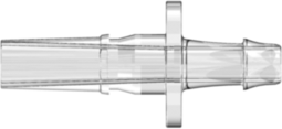 Male Luer to 500 Series Barb 1/8" (3.2 mm) ID Tubing (May be used with separate rotating lock ring; FSLLR) Clear Polycarbonate