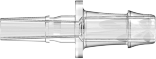 Male Luer to 500 Series Barb 3/16" (4.8 mm) ID Tubing (May be used with separate rotating lock ring; FSLLR) Clear Polycarbonate