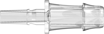 Male Luer to 500 Series Barb 1/4" (6.4 mm) ID Tubing (May be used with separate rotating lock ring; FSLLR) Clear Polycarbonate