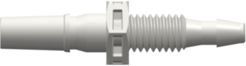 Male Luer Panel Mount200 Series Barb10-32 UNF thread 3/32" (2.4 mm) ID Tubing(May be used w/ separate rotating lock ring; FSLLR) Wht Nylon
