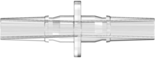 Male Luer Coupler (may be used with separate rotating lock rings; FSLLR) Clear Polycarbonate