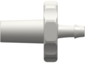 Male Luer Slip to 500 Series Barb 1/16" (1.6 mm) ID Tubing White Nylon
