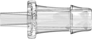 Male Luer Slip to 500 Series Barb 1/4" (6.4 mm) ID Tubing Clear Polycarbonate