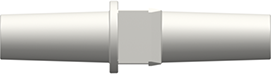 Male Luer Coupler (may be used with separate stationary lock ring; MLLR) White Nylon