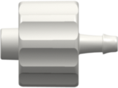 Male Luer Integral Lock Ring to 500 Series Barb 1/16" (1.6 mm) ID Tubing White Nylon