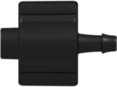 Male Luer Integral Lock Ring to 500 Series Barb 1/16" (1.6 mm) ID Tubing Black Nylon