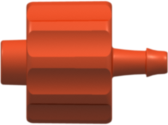 Male Luer Integral Lock Ring to 500 Series Barb 1/16" (1.6 mm) ID Tubing Red Nylon