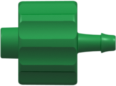 Male Luer Integral Lock Ring to 500 Series Barb 1/16" (1.6 mm) ID Tubing Green Nylon