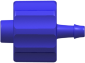 Male Luer Integral Lock Ring to 500 Series Barb 1/16" (1.6 mm) ID Tubing Blue Nylon