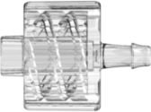 Male Luer Integral Lock Ring to 500 Series Barb 1/16" (1.6 mm) ID Tubing Clear Polycarbonate