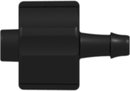 Male Luer Integral Lock Ring to 500 Series Barb 3/32" (2.4 mm) ID Tubing Black Nylon