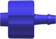 Male Luer Integral Lock Ring to 500 Series Barb 3/32" (2.4 mm) ID Tubing Blue Nylon