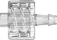 Male Luer Integral Lock Ring to 500 Series Barb 3/32" (2.4 mm) ID Tubing Clear Polycarbonate
