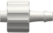 Male Luer Integral Lock Ring to 500 Series Barb 1/8" (3.2 mm) ID Tubing White Nylon