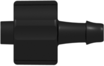 Male Luer Integral Lock Ring to 500 Series Barb 1/8" (3.2 mm) ID Tubing Black Nylon