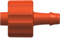Male Luer Integral Lock Ring to 500 Series Barb 1/8" (3.2 mm) ID Tubing Red Nylon