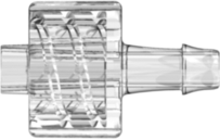 Male Luer Integral Lock Ring to 500 Series Barb 1/8" (3.2 mm) ID Tubing Clear Polycarbonate