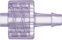 Male Luer Integral Lock Ring to 500 Series Barb 1/8" (3.2 mm) ID Tubing Rad. Stable Polycarbonate
