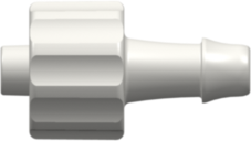Male Luer Integral Lock Ring to 500 Series Barb 5/32" (4.0 mm) ID Tubing White Nylon