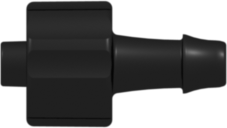 Male Luer Integral Lock Ring to 500 Series Barb 5/32" (4.0 mm) ID Tubing Black Nylon